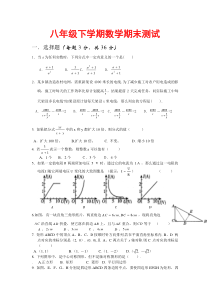 人教版八年级下学期数学期末试卷6(湖北黄冈名校优质试卷)