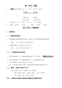 人教版六年级上册数学知识点整理