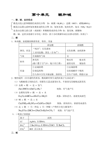 人教版化学第十单元十一单元十二单元知识点