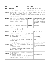 人教版小学四年级语文下册表格式教案