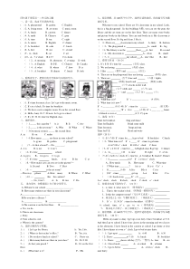 人教版小学英语四年级下册一二单元测试题