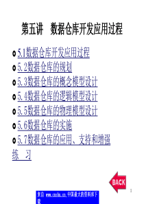 数据仓库开发应用过程 