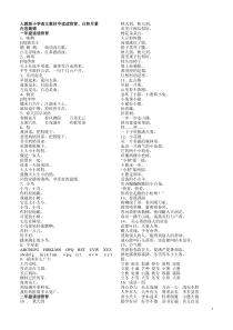 人教版小学语文教材中读读背背