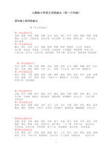 人教版小学语文词语盘点(四—六年级)