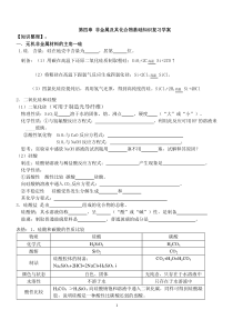 人教版必修1第四章+非金属及其化合物基础知识复习学案