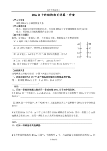 人教版教学教案DNA分子结构的计算-学案(规律总结)