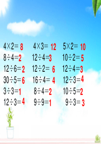 人教版数学二年级下册《表内除法(一)单元复习题》