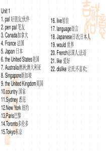 人教版新目标英语七年级下册单词