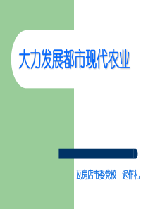 迟作礼都市农业乡村干部