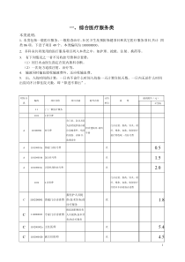 乡镇卫生院医疗服务价格