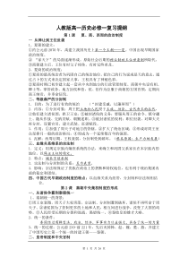 人教版高一历史必修一复习提纲