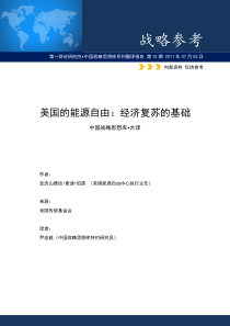 第一财经中国战略 思想库《战略 参考 》10期-美元的能源自由