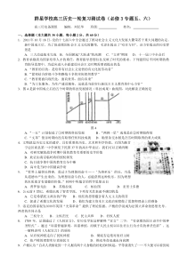 人民版高三一轮复习历史必修3专题五至六