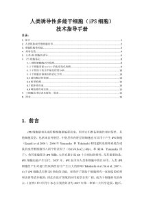 人类诱导性多能干细胞技术指导手册