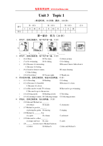 仁爱版英语八年级上学期Unit3Topic1练习题及参考答案