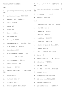 仁爱英语七年级上知识点短语总结