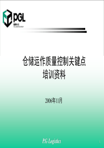 仓储运作质量控制关键点培训资料