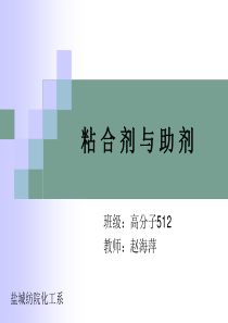 粘合剂与助剂--盐城纺织学院化工系(赵海萍)