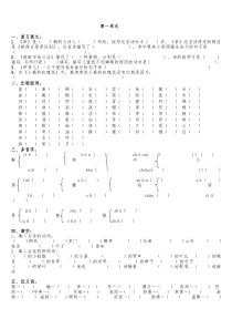 二年级下册语文复习(1-4)