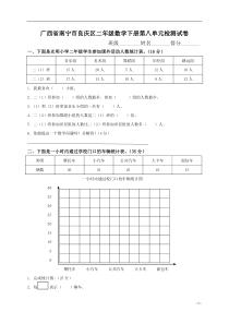 二年级数学下册第八单元检测试卷