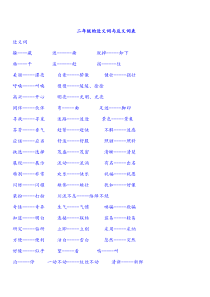 二年级语文近义和反义词成语