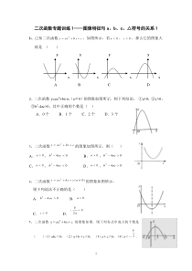 二次函数专题训练1图像特征与abc△符号的关系