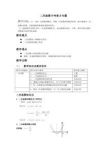 二次函数中考复习专题教案