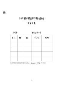 参会回执深圳虚拟大学园XXXX年产学研结合互动会部分院校科