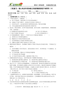 二轮复习核心考点专项训练之构成物质的粒子和符号(9)