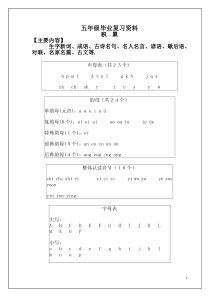 五年级复习资料语文