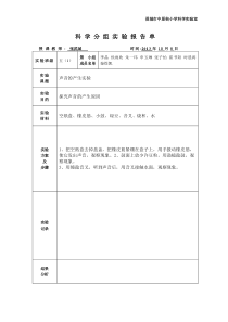 五年级科学实验报告