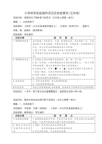 五年级科学实验操作规范