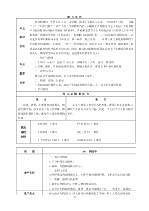 五年级语文第五单元教学设计(12课时)