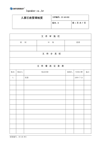 人事行政管理制度(简单)