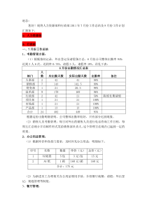 人力资源部和行政部2011年7月份工作总结及8月份工作计划