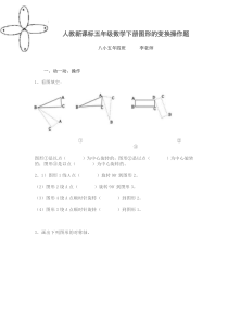 人教新课标五年级数学下册图形的变换操作题