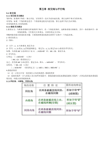 人教版七年级下册数学第五章知识点总结