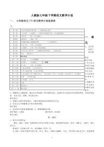 人教版七年级下语文教案合集