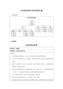 建筑公司组织架构与岗位职责