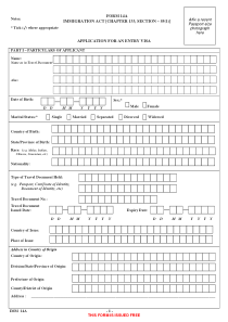 新加坡签证申请表(英文版)Form-14A