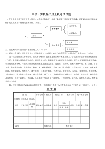 中级计算机操作员上机试卷