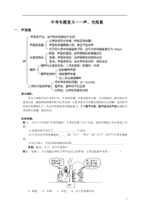 中考专题复习声