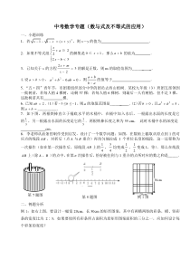 中考二轮专题复习《数与式及不等式的应用》作业