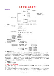 中考北师大版实数专题复习题