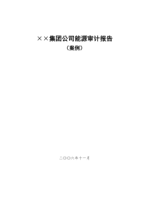 集团公司能源审计报告