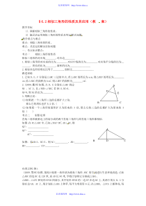 中考数学复习 6.2相似三角形的性质及其应用教案