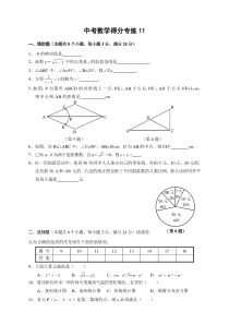 中考数学得分专练11