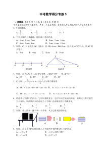 中考数学得分专练5