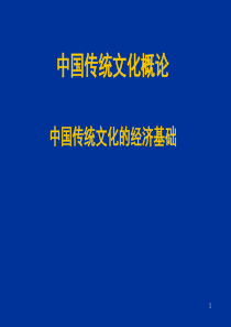 中国传统文化的经济基础.