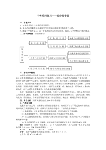 中考系列复习综合性专题